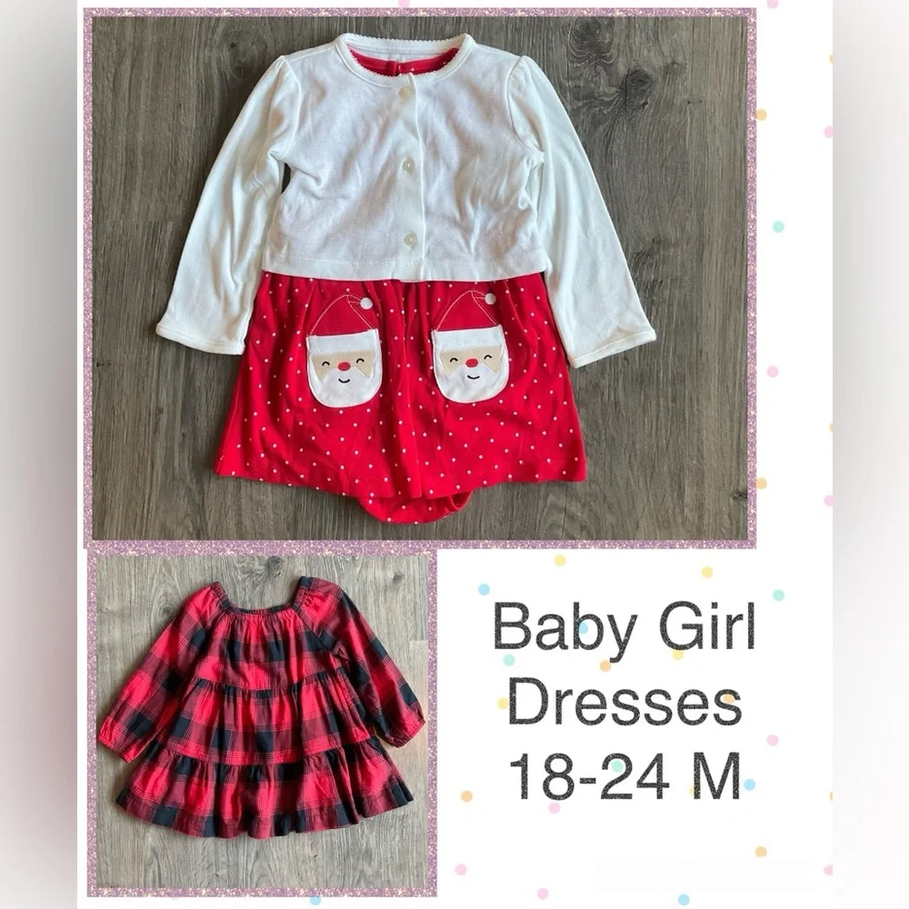 Baby Girl Christmas Dresses 2 Pack 18 -24 Months